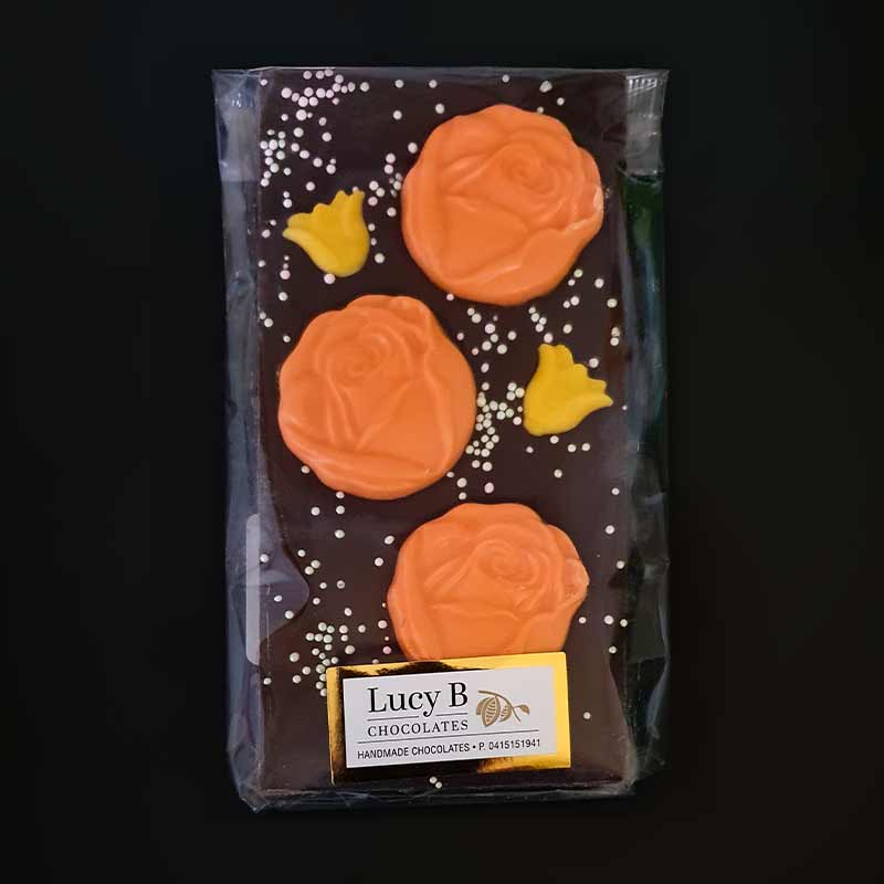 Dark Chocolate Flower Bar