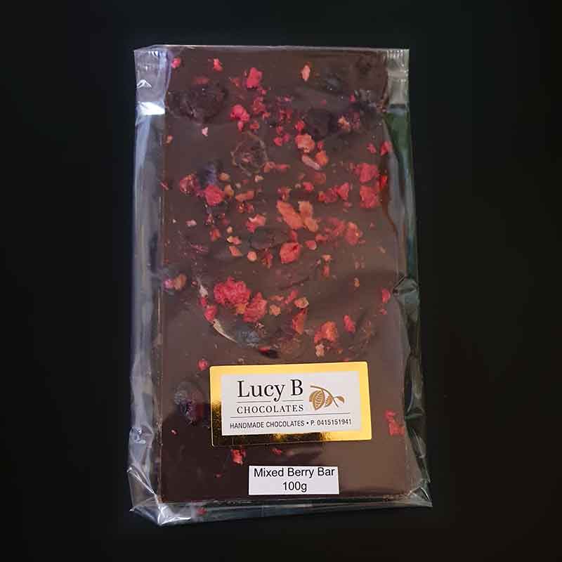 Dark Chocolate Bar, Mixed Berry