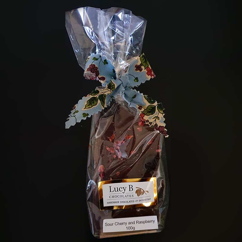 Sour Cherry & Raspberry Dark Chocolate Thins